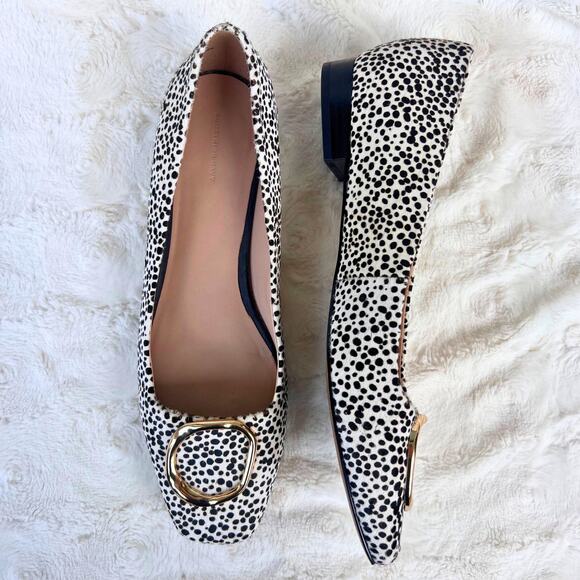 Something Navy Shoes - Something Navy Lily Spotted Pony Hair Flats Women’s 10 Animal Print Square Toe
